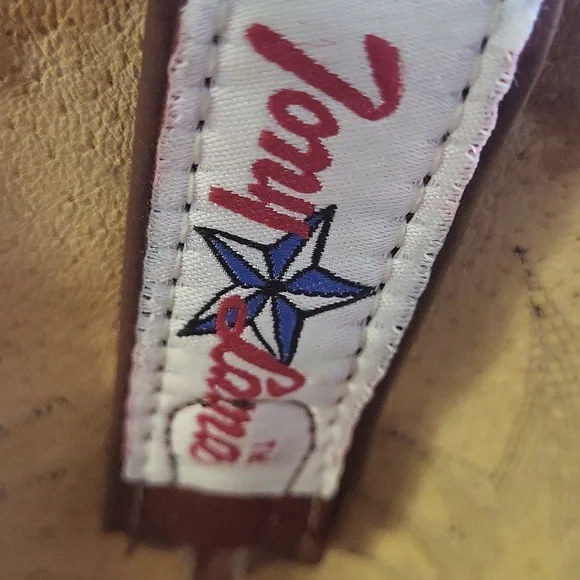 Tony Lama Blue Star Logo Leather Boots - Picture 6 of 6